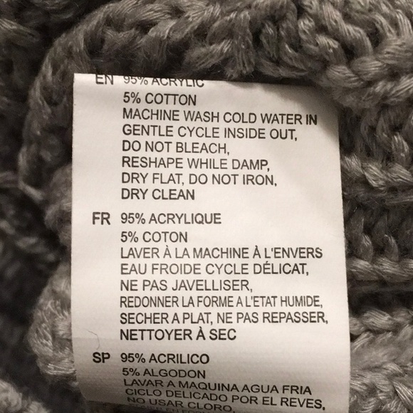 RDI Cable Knit & Crochet Detailing Pullover Sweater Grey Size 1X NWT - Picture 4 of 7